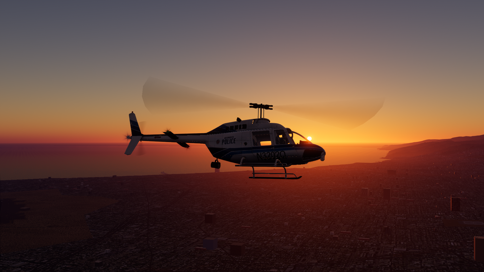 LAPD Bell 206 in HDR